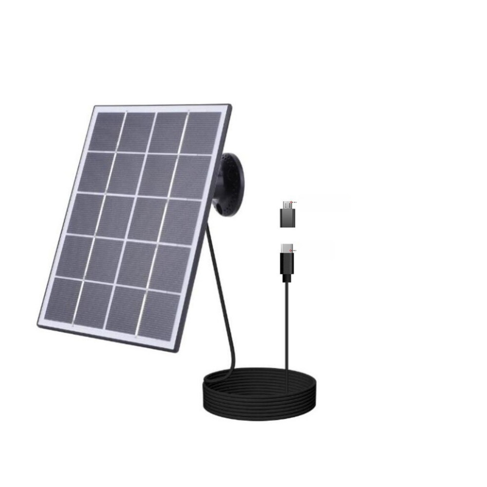 Portable Solar Panel Charger for Eufy For Ring For Blink Cameras with USB Cable