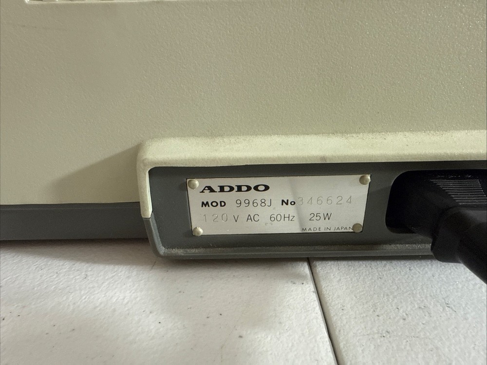 WORKING Vintage 1960s ADDO-X Adding Machine Model 9968J