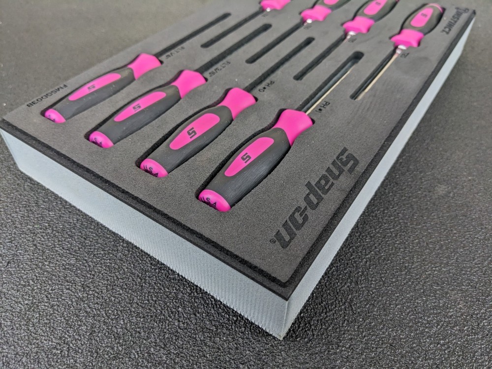 #bn763 Snap-On Tools NEW FMSGD03B Mini Screwdriver Pick Set Pink