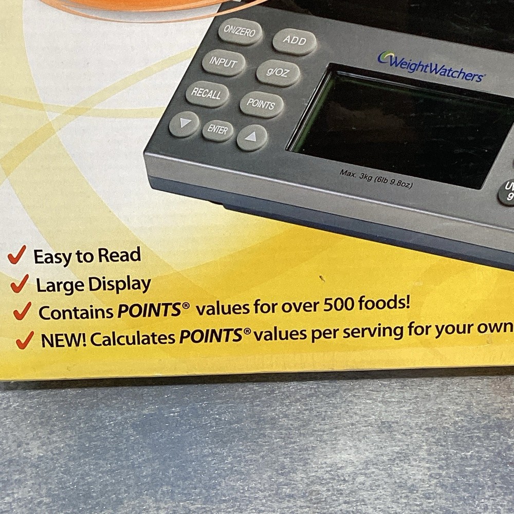 Weight Watchers Electronic Food SCALE w/Points Values Database LARGE DISPLAY NEW