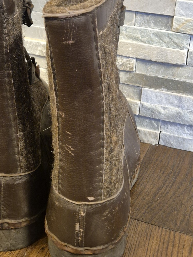 WW2 German Army Winter Sentry Boots, both maker label 1943 made, nice