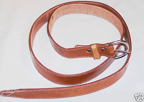 Honey Brown Leather Belt 53"