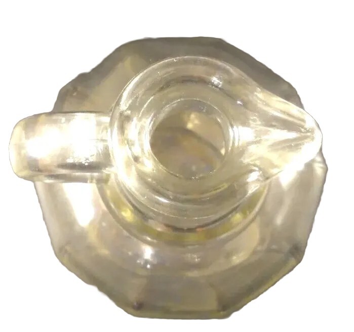 Vintage Syrup Pitcher Bottle Jar Iridescent 7"