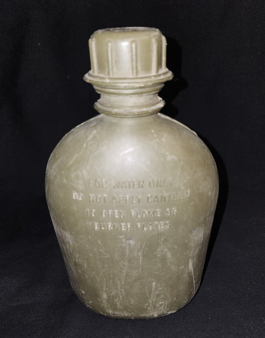 1QT Canteen & Cover Pouch LC2 1 Quart OD Green with 2 Clips SET US Military