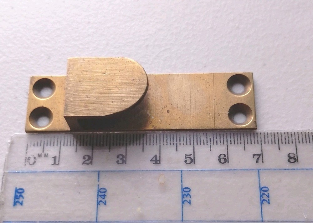 Spare Solid Brass Sash Window Latch Keep Vintage Reclaimed Salvage