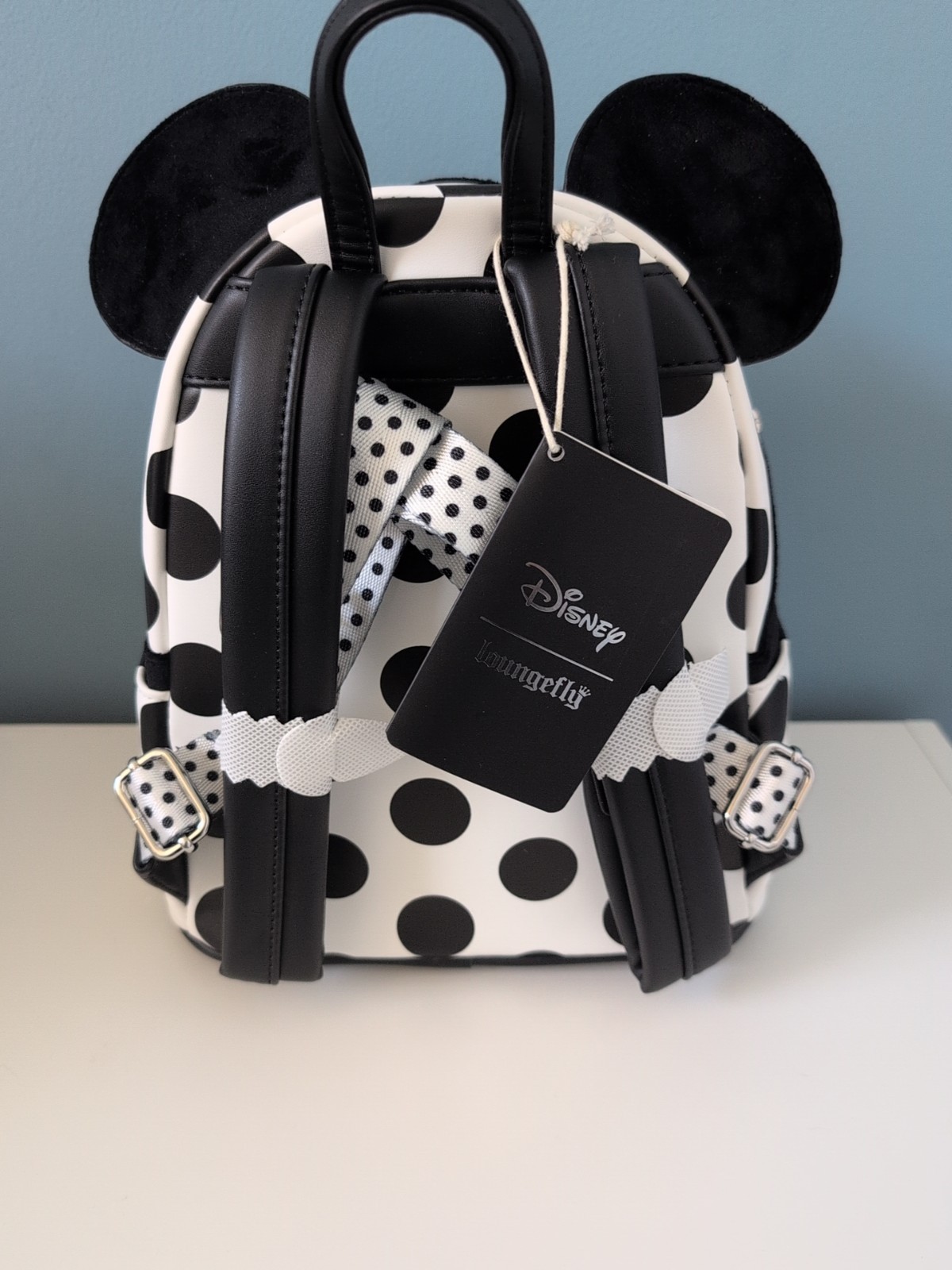 Loungefly Disney Minnie Polka Dot Pearl Mini Backpack
