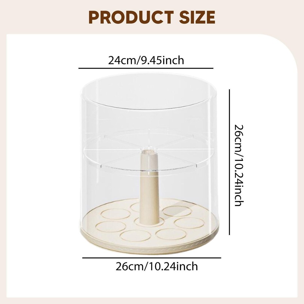 Rotatable Figure Display Case Prevent Scratches Protection Showcase Transparent