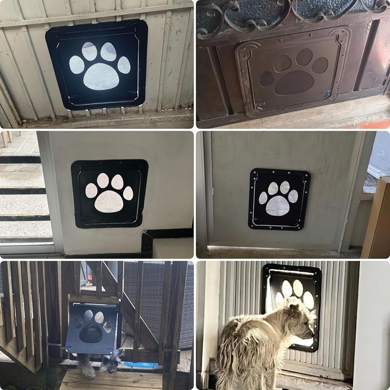 Automatic Pet Door Flap Lockable Screen Door Easy Install Medium Large Dogs New