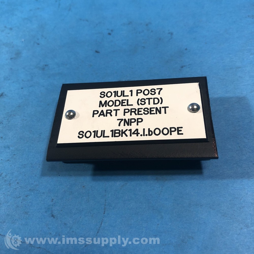 SO1UL1 POS7 7NPP Plastic Legend Plate Bracket FNIP