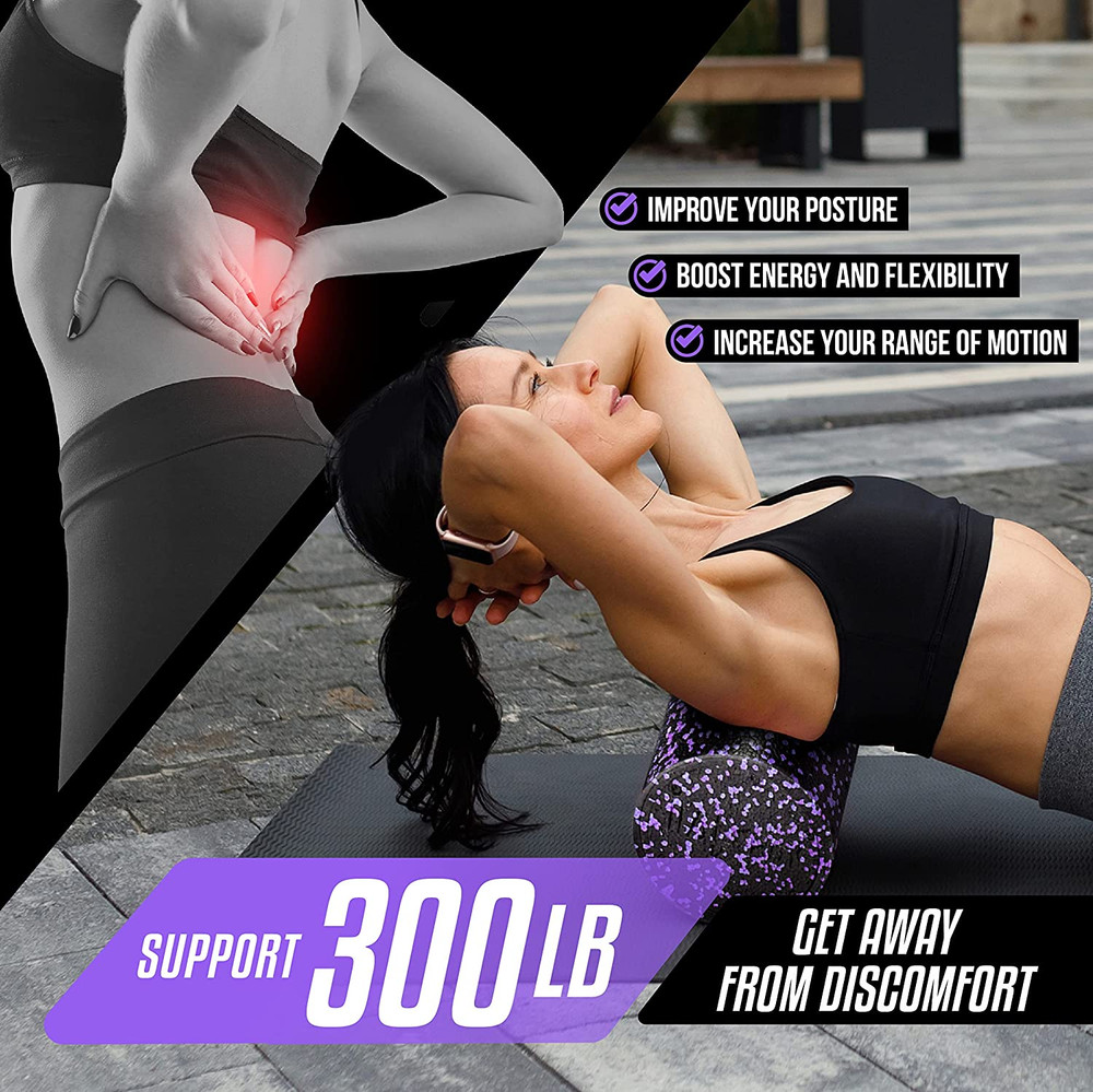 High-Density EPP Back Roller Foam Exercise Foam Roller for Yoga, Pilates 12 Inch