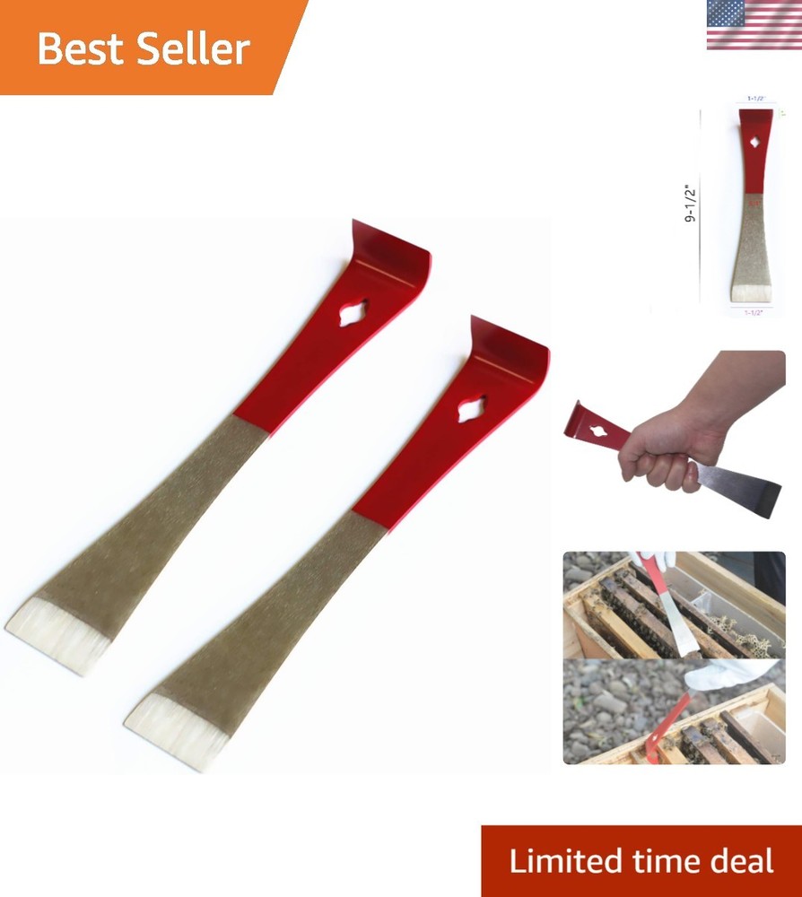 2PCS Stainless Steel Hive Scraper Tools - Essential Beekeeping Hand Tools