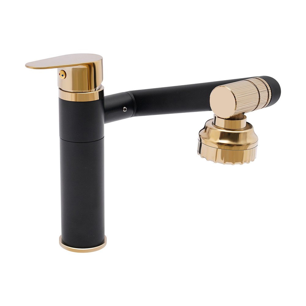 360° Bathroom Sink Faucet Single Handle Waterfall Vanity Basin Mixer 2 Function