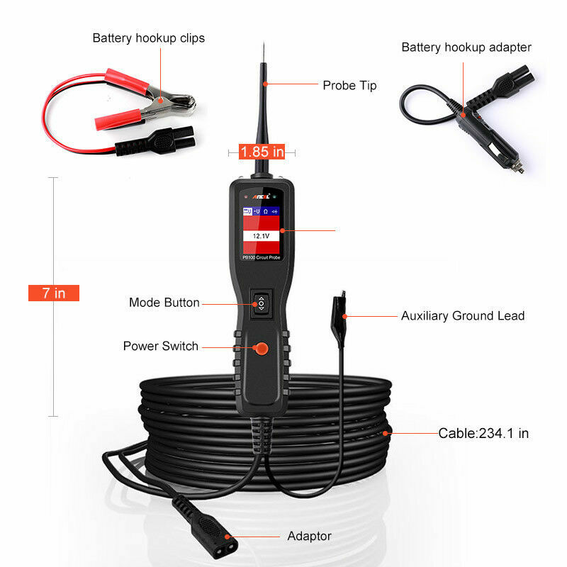 Ancel PB100 Circuit Tester Power Circuit Probe Kit Electrical System Diagnostic