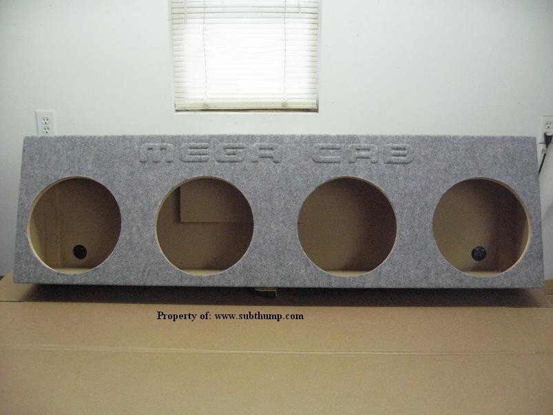 Subthump 2006-2011 Dodge Ram Mega Cab Quad 12 Sub Box with Mega Cab Logo