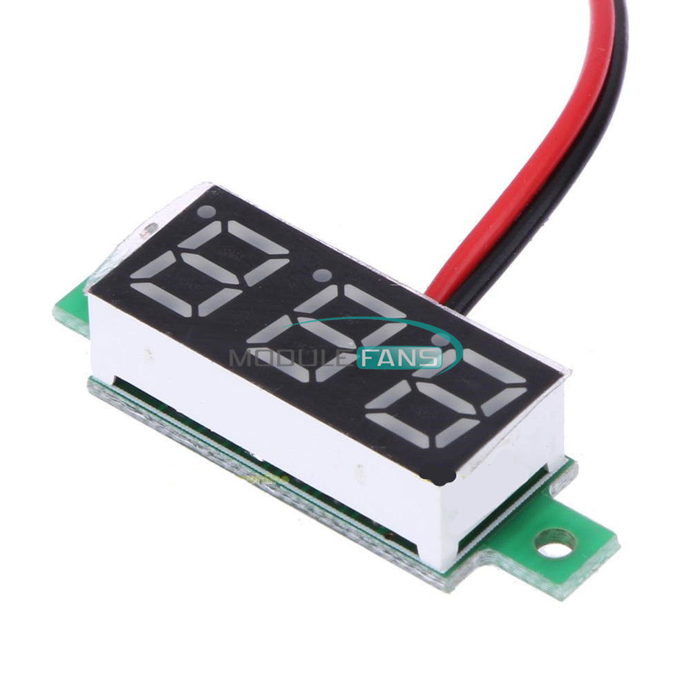 0.28" Digital Voltmeter Panel 2/3 Wires Voltage Mount LED Voltmeter Display