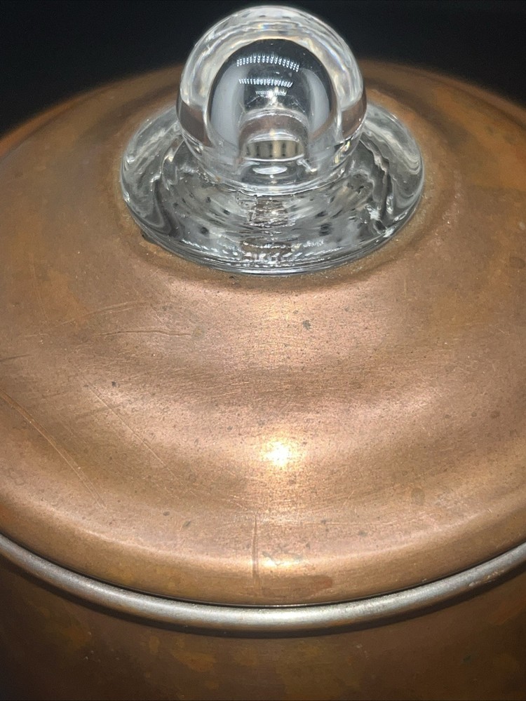 Vintage Copper Coffee Pot Percolator 4 Cups 6.5”h