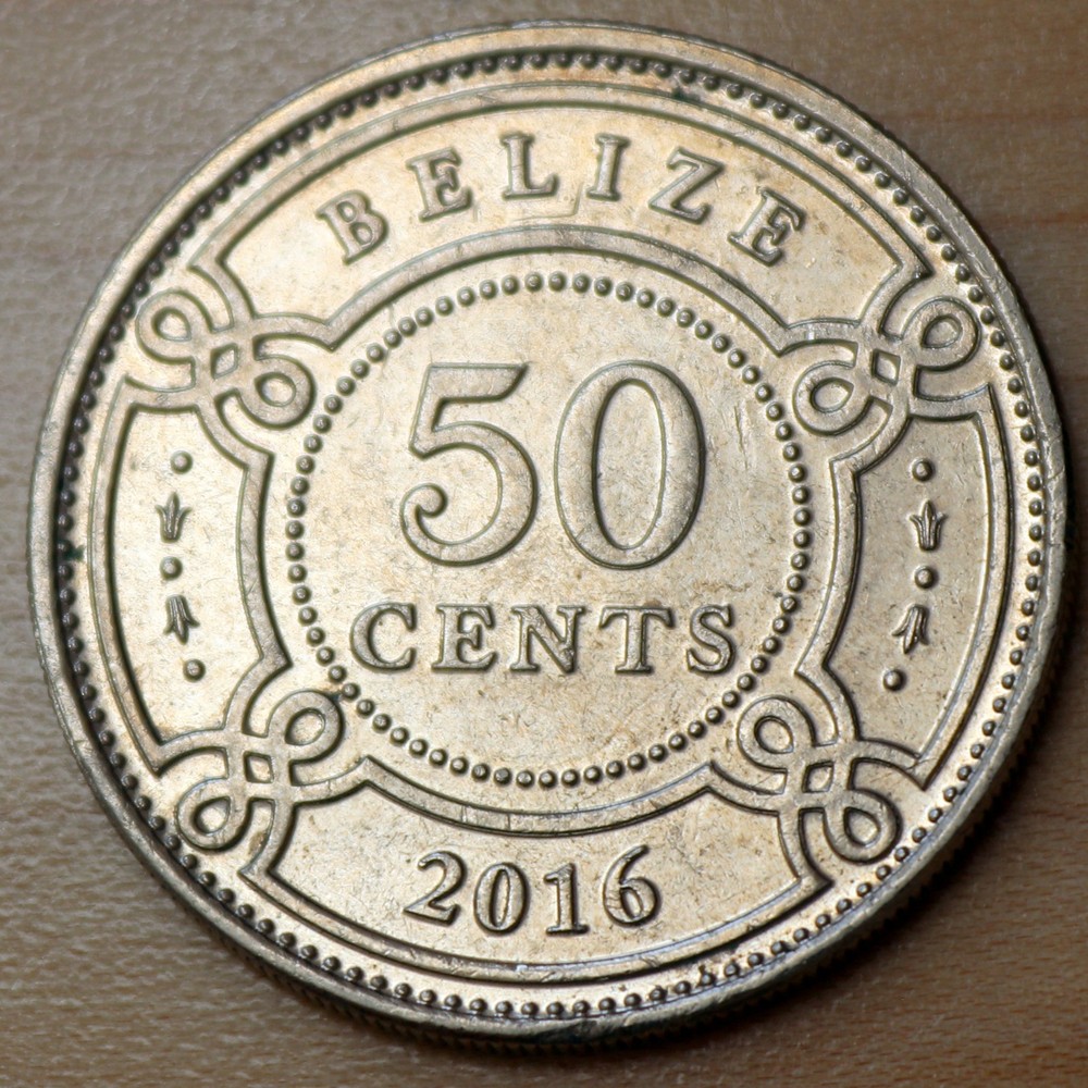 2016 Belize 50 Cents Unc.
