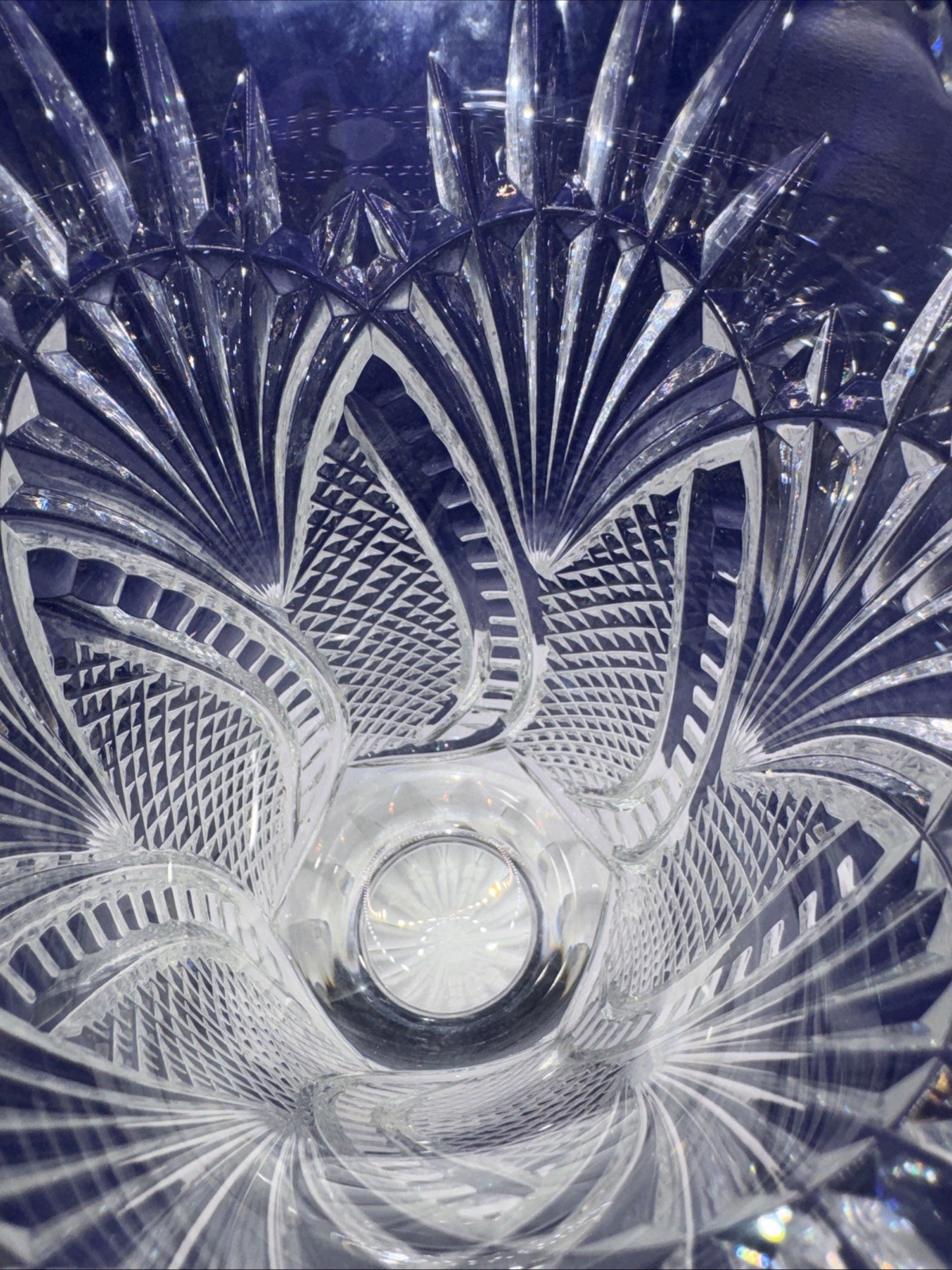 Waterford Crystal 10” Footed Vase Seahorse