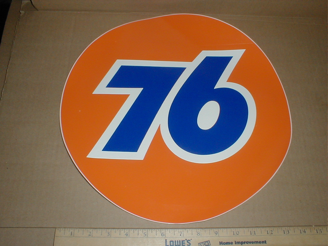 Unocal Union 76 NOS gas station pump Gasoline Oil vtg racing decal sticker 15"in