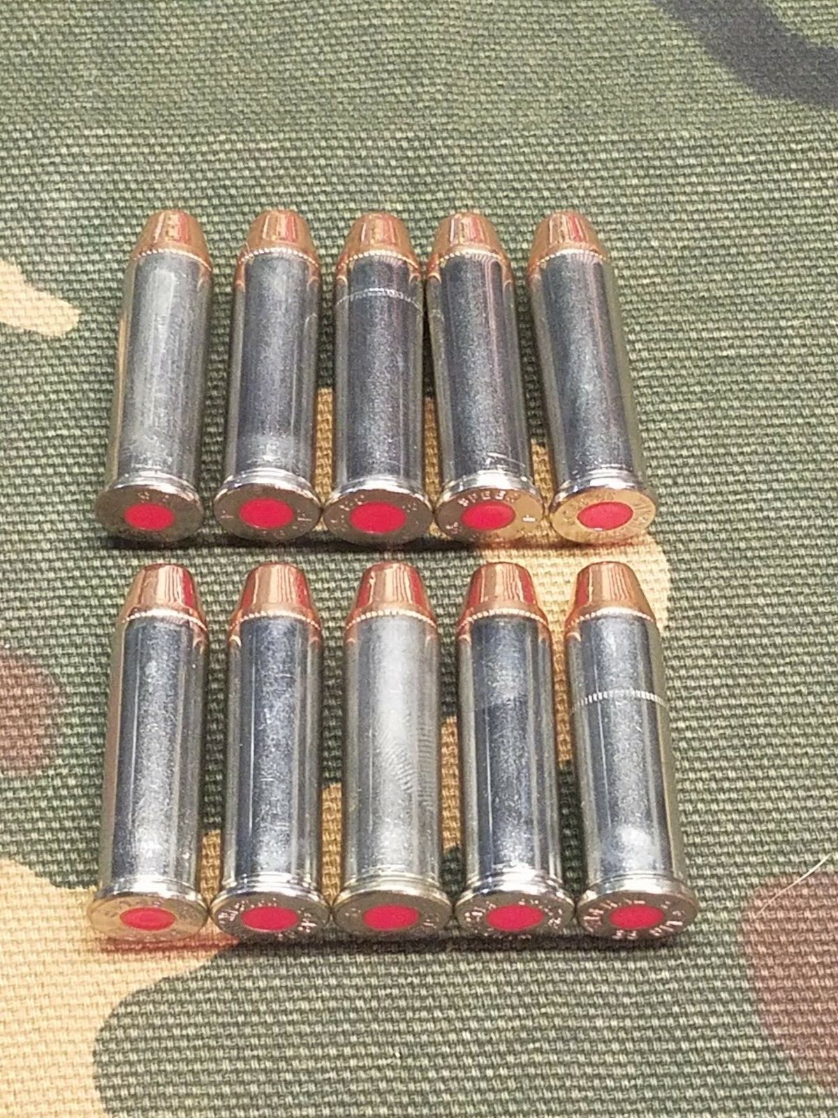 38 SPECIAL SNAP CAPS SET OF 10, NICKEL+RED, REAL 125gr WEIGHT!!!