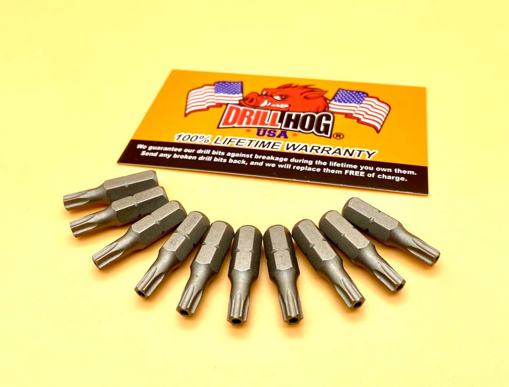 Drill Hog® T-20 Torx Bit T-20 TAMPER PROOF SECURITY Star Insert Bit 10 Pack