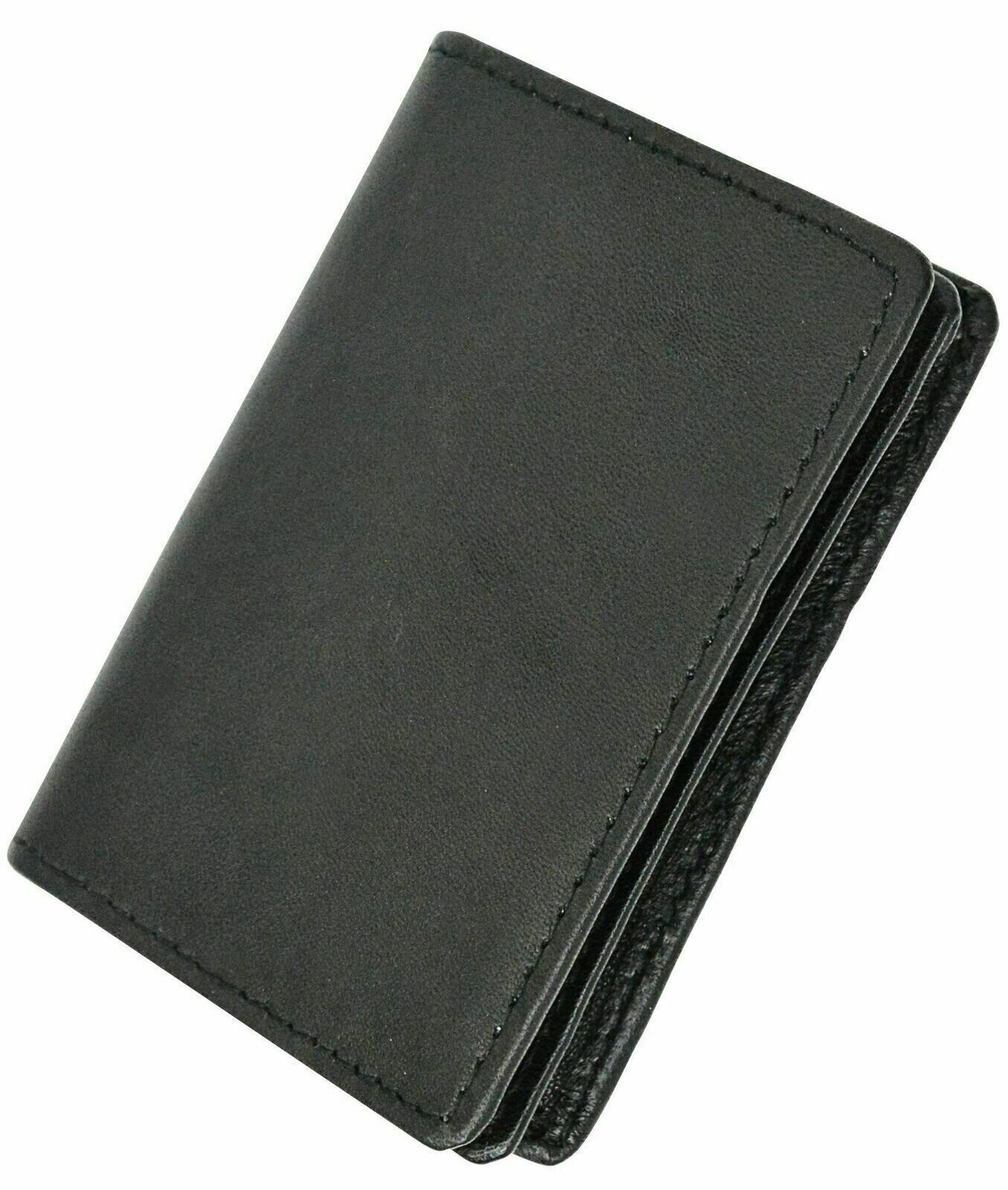 RFID Mens Slim Front Pocket Wallet Genuine Leather Bifold ID/Credit Card Holder
