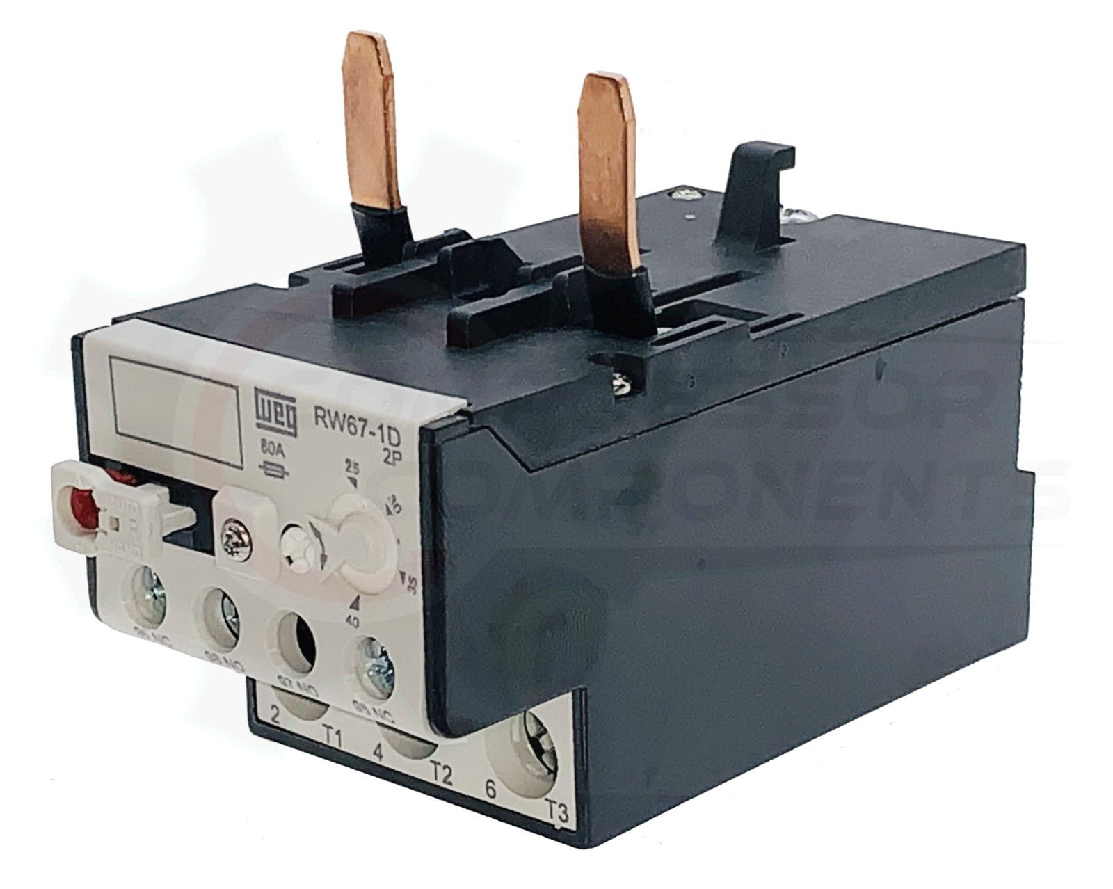 WEG RW67-1D2-U040 / 25-40 AMP 2 POLE ADJUSTABLE OVERLOAD RELAY FOR CWM CONTACTOR