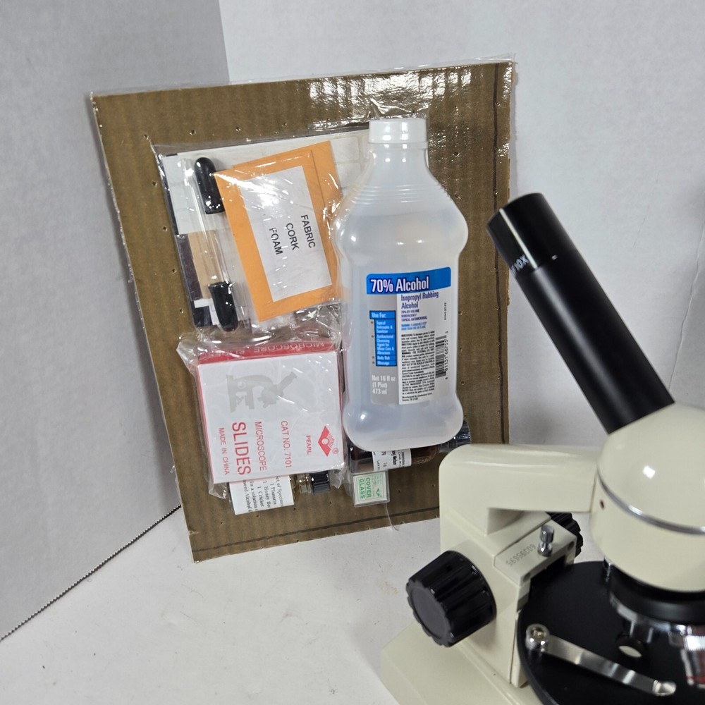 BOREAL Microscope Lighted 57903-00, Scale Balance set, Slide Making Kit