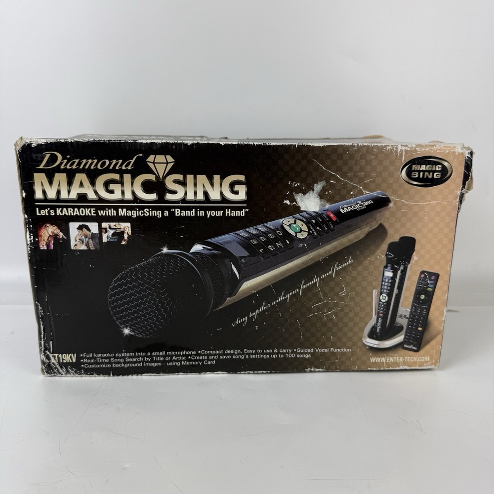 Diamond Magic Sing ET19KV With 2 Microphones & Accessories Base Used
