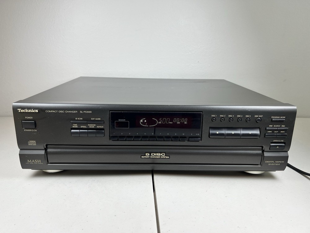 Technics SL-PD888 5 Disc Carousel CD Changer-No Remote-1998-Tested/Working
