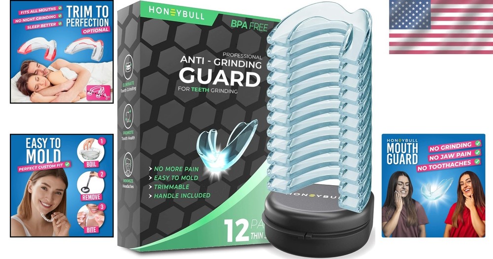 Dental Guard for Nighttime Grinding - Thin 12 Pack