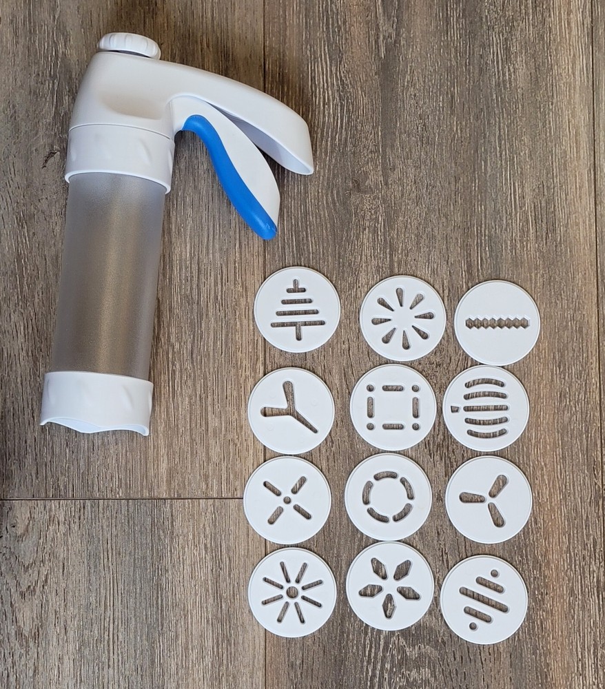 Wilton Cookie Press With 12 Shape Disks Ergonomic Handle