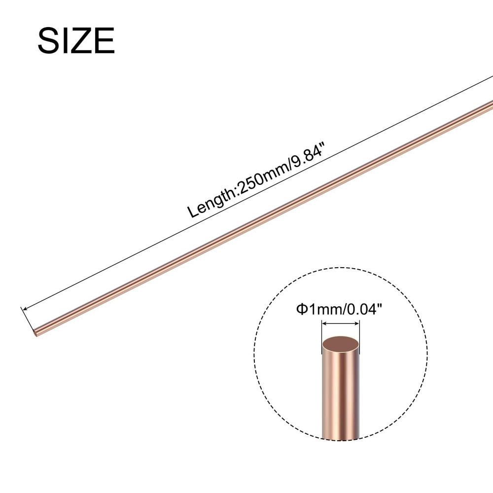 MECCANIXITY 21Pcs Copper Brazing Rods, Phosphor 3/64"x10",