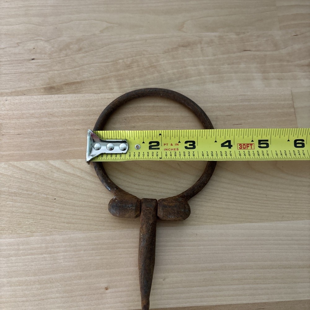 Vintage Rusted Cast Iron Snaffle Horse Bit Double Ring
