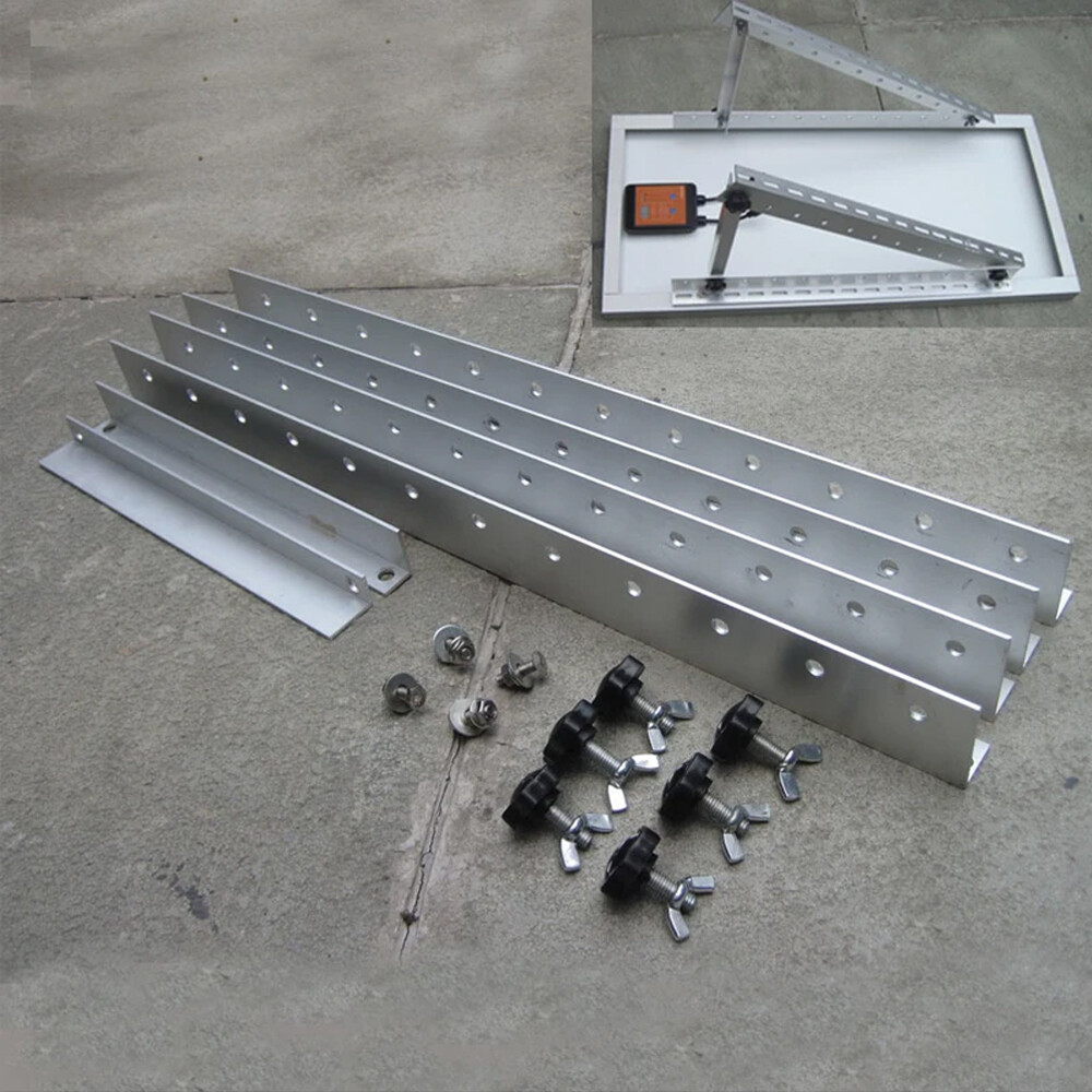 2x 28" Solar Panel RV Tilt Mount Brackets Kit Roof Flat Surface Adjustable Frame