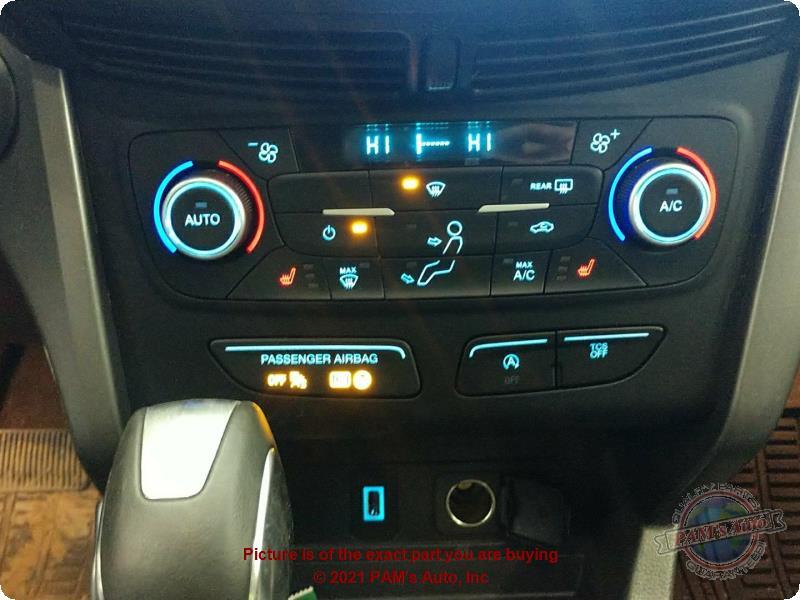 Used A/C Selector Switch fits: 2019 Ford Escape front automatic temperature cont