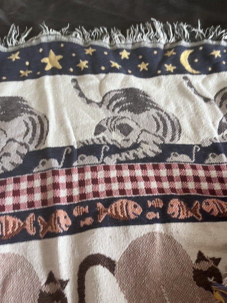 Cat Blanket Woven