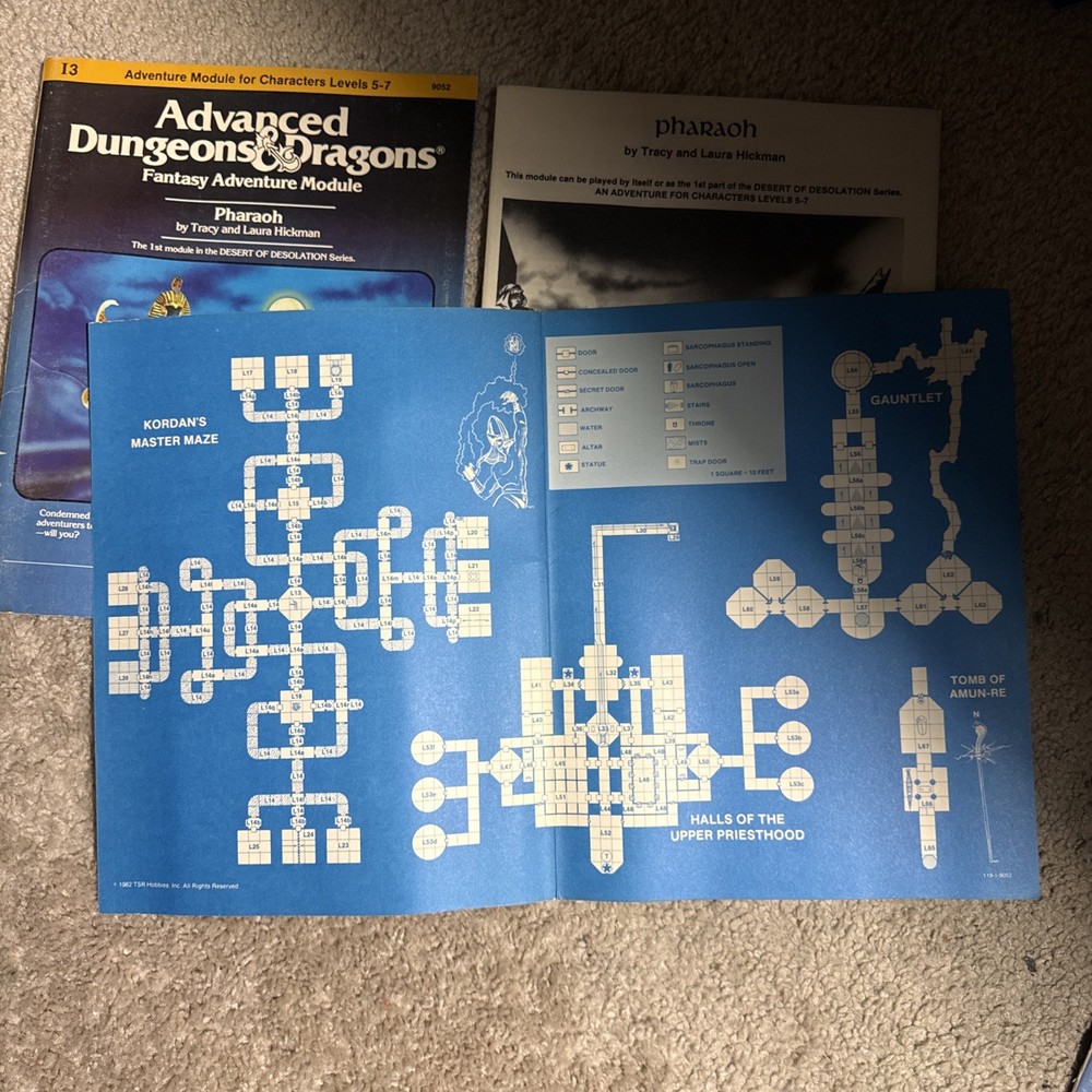 ADVANCED DUNGEONS & DRAGONS Pharaoh 1982 TSR 9052 Module I3