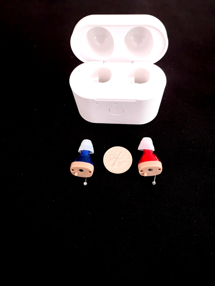 PAIR RECHARGEABLE  3 programs  IN THE EAR MINI HEARING AIDS no test  USA