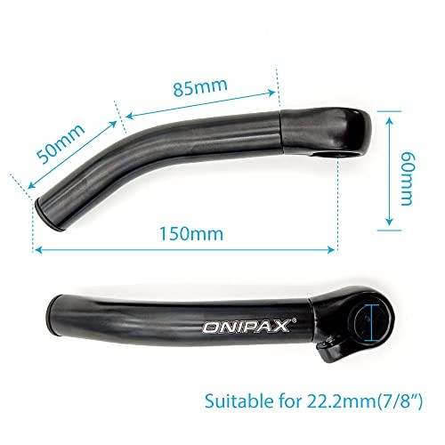 Bicycle Bar Ends Comfortable Ergonomic for MTB Bikes 7/8” Handlebar (1 Pair)