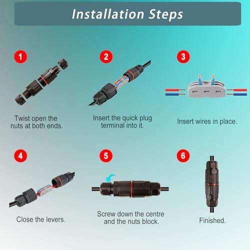 12V Inline Switch IP68 Waterproof, Outdoor On/Off Toggle Switch with 10FT