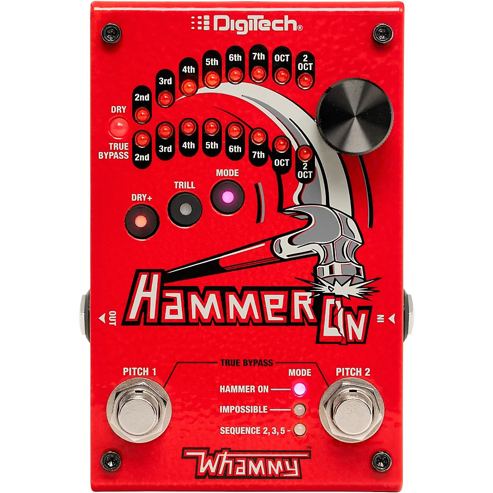 DigiTech HammerOn Pitch Octave Effects Pedal Red