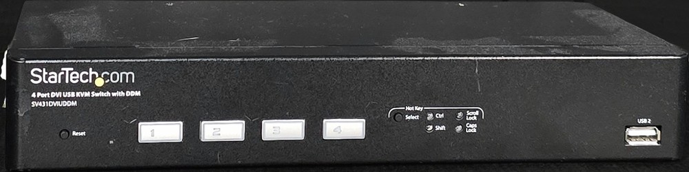 StarTech.com 4 Port USB DVI KVM Switch SV431DVIUDDM (no power cable)