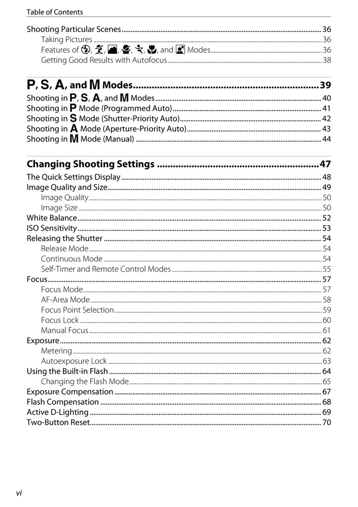 Nikon D60 — User Manual Owners Reference — 1/2 Size, 5.5" x 8.5" Small Compact