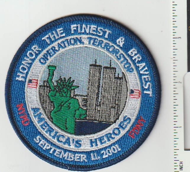 Operation Terror Stop Sept. 11 2001 patch from Australia