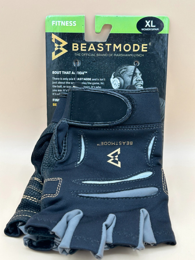 Bionic Women's Beastmode Half Finger Gym Workout Gloves X-Large