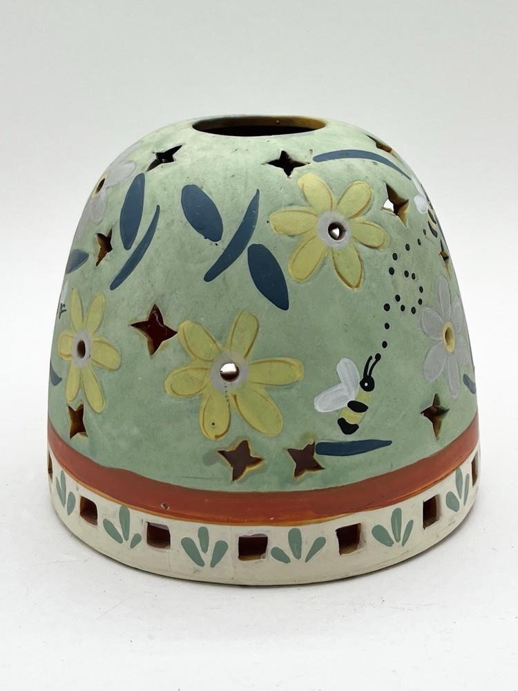 StarryLight Luminaries Studio Bees & Flowers Tealight Candle Holder (no Bottom)