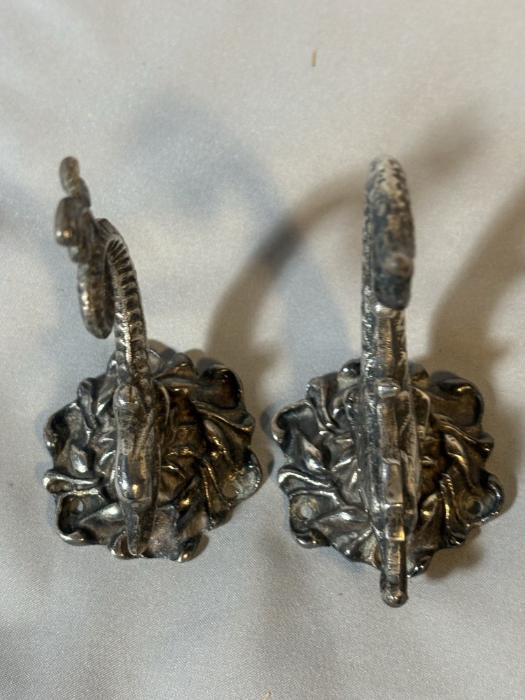 Sea Serpent Brass Victorian Coat Hooks