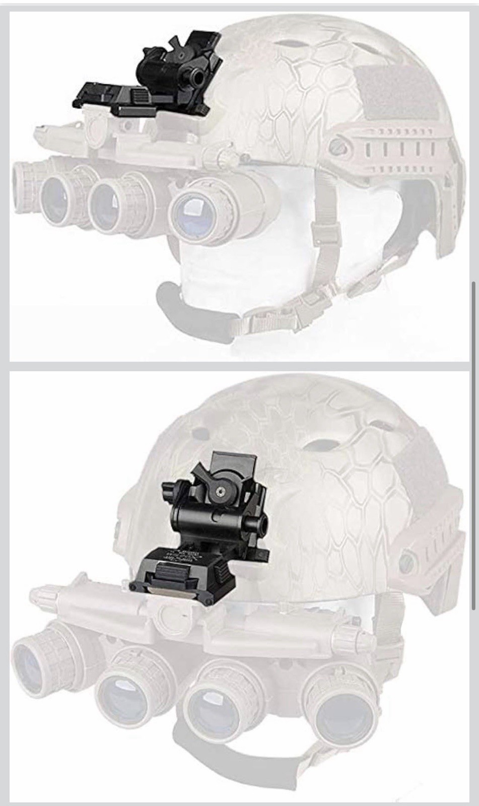 Night Vision Googgles NVG Mount L4G24,Black Metal Helmet Mount CNC PVS