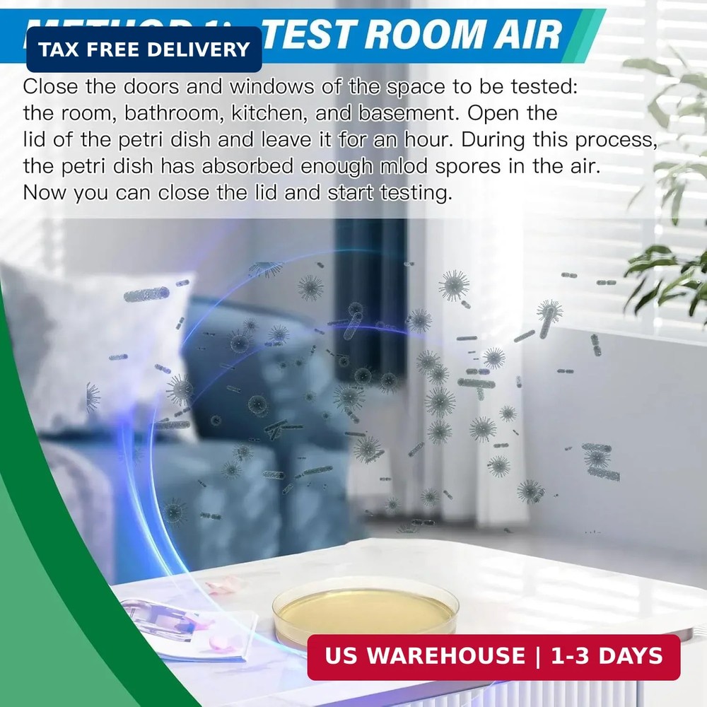 Mold Test Kit for Home - 12 Simple Detection Tests,Test HVAC System,Home Surface